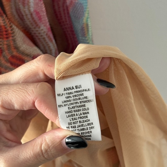 ANNA SUI Swirly Rainbow Knit Dress - Picture 15 of 16